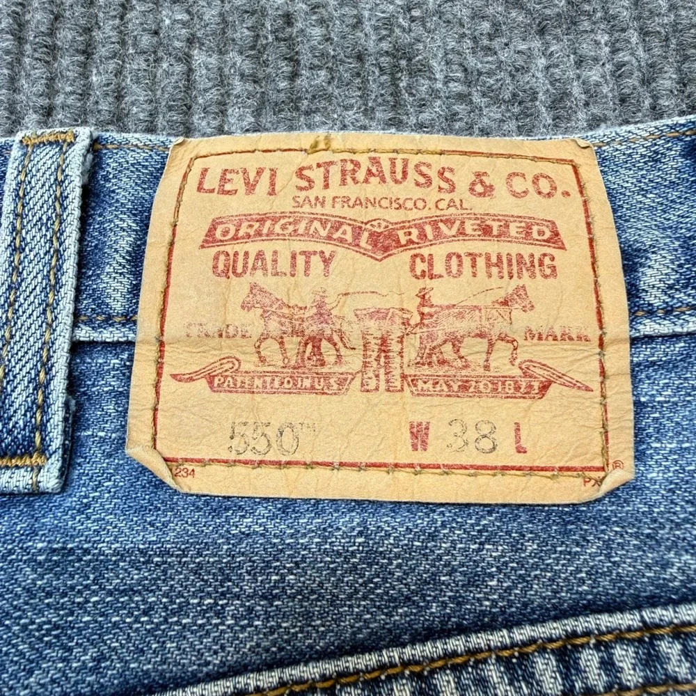 Levi's‎ 550 Denim Shorts Mens 38 Light Wash Relaxed Fit Jorts Grunge Indie Y2K